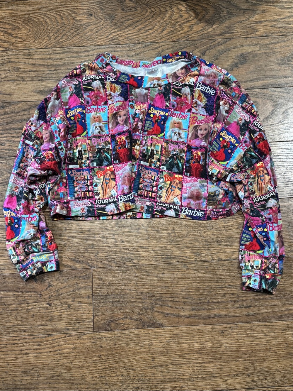 Barbie Print Cropped Sweater